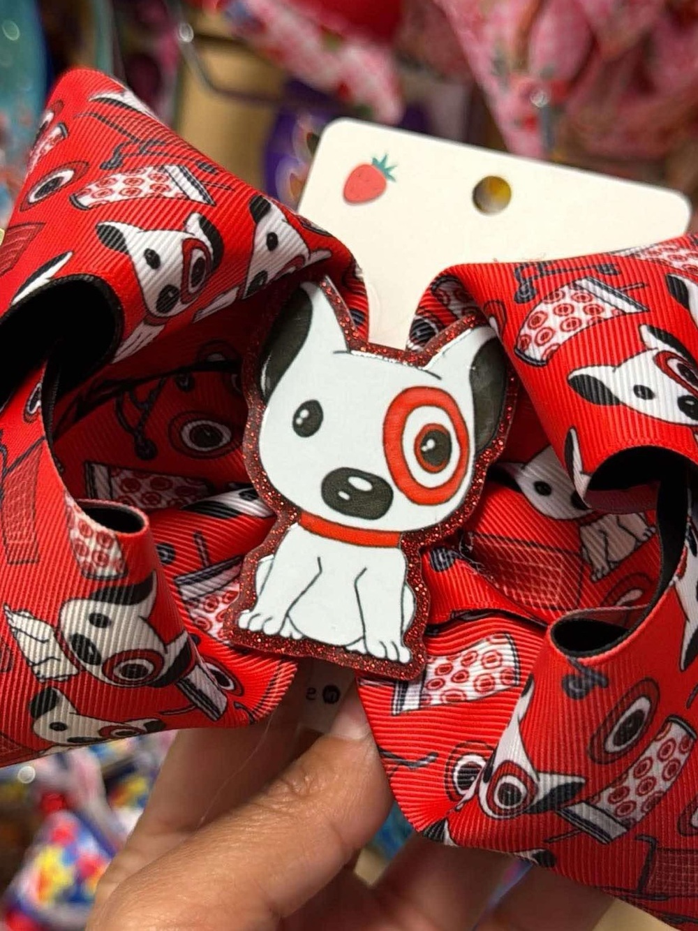 Red Cartoon Puppy Bow Hair Clip for Kids